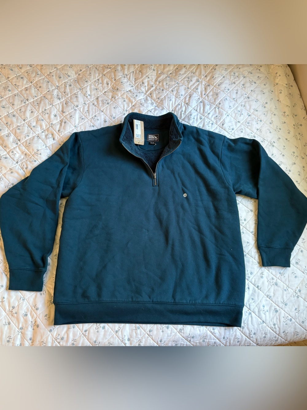 Eddie Bauer Blue Half-Zip Pullover Sweater